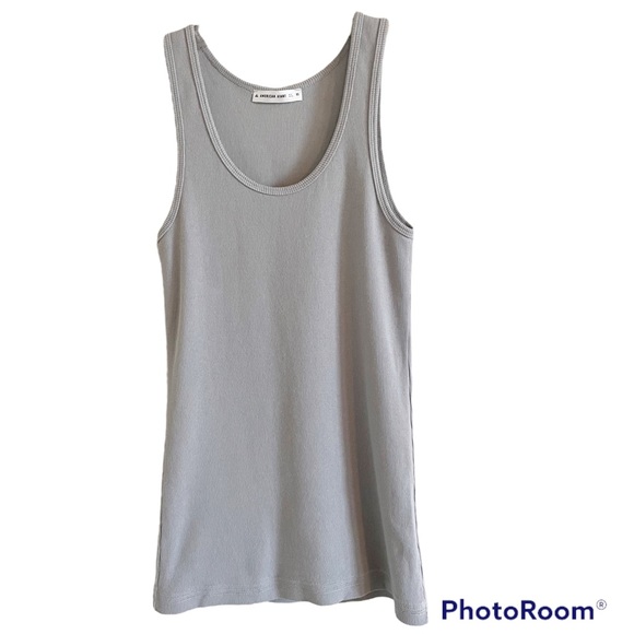 American Giant Grey Ribbed Tank Size XS Cotton Spandex - Picture 4 of 11